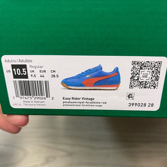 NWB Men’s Pums Easy Rider Vintage in Blue and Red size 10.5 - Picture 10 of 10